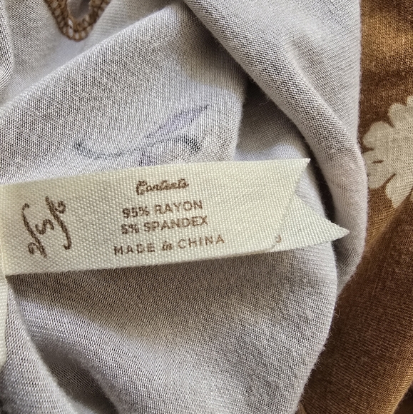 Matilda Jane camel tan marigold floral short sleeve jumpsuit  - Picture 5 of 5